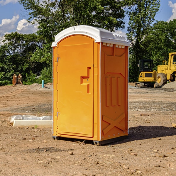 how often are the porta potties cleaned and serviced during a rental period in Commerce